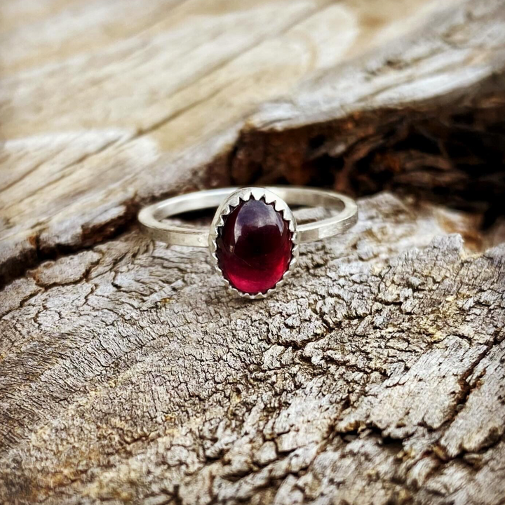 Little Red // Garnet Stacking Ring // Made to Order