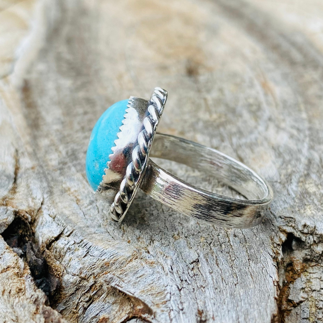 Blue Sky Turquoise Ring // Size 7