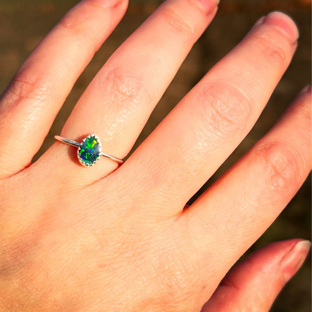 Australian Opal Ring // Size 6 // Ready to Ship