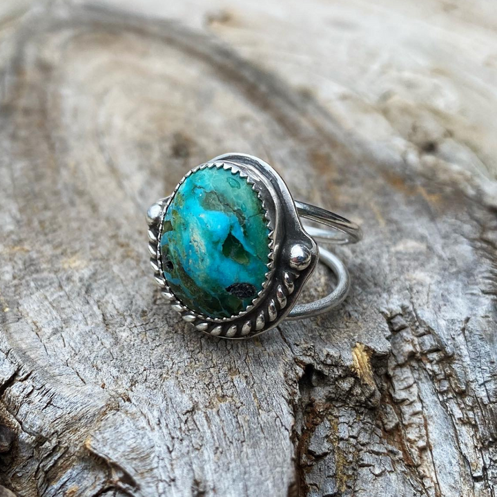 Kingman Turquoise Ring - Size 8