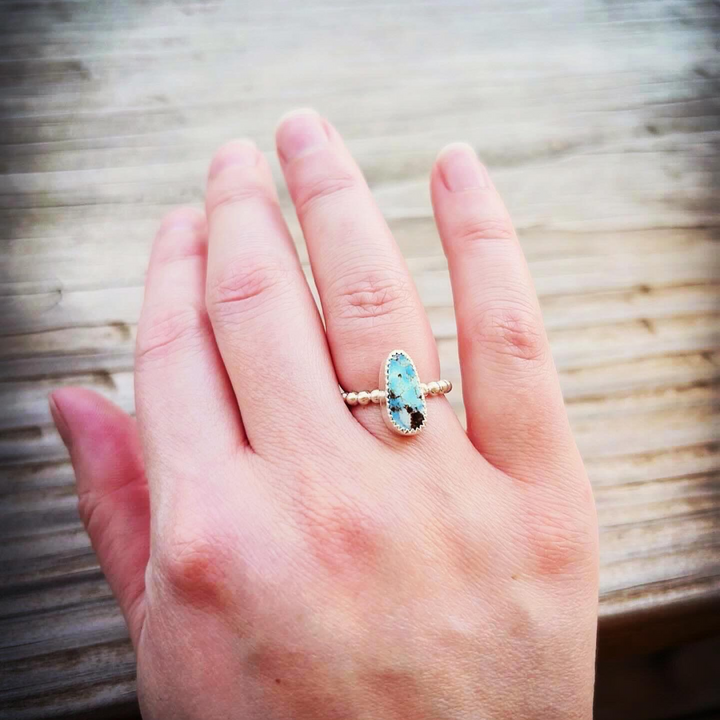 Golden Hills Turquoise Ring // Size 5 // Ready to Ship