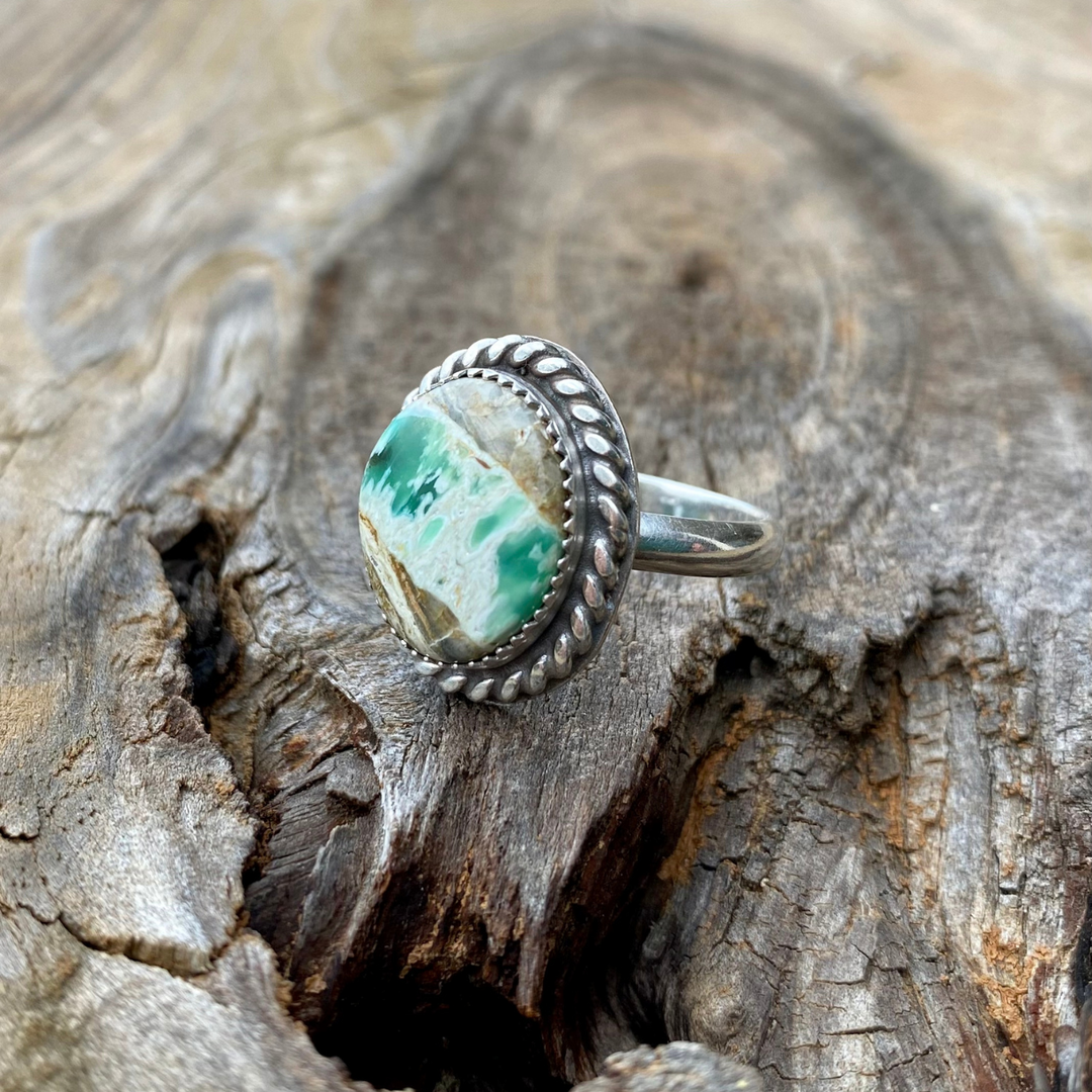 Day at the Beach Variscite Ring // Size 10