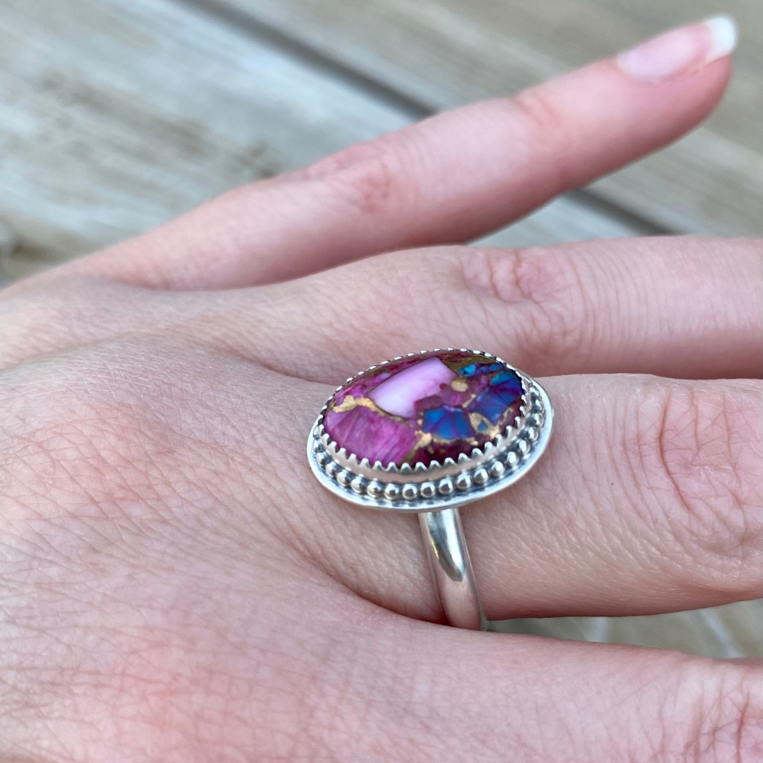 Purple Dahlia Ring // Size 8