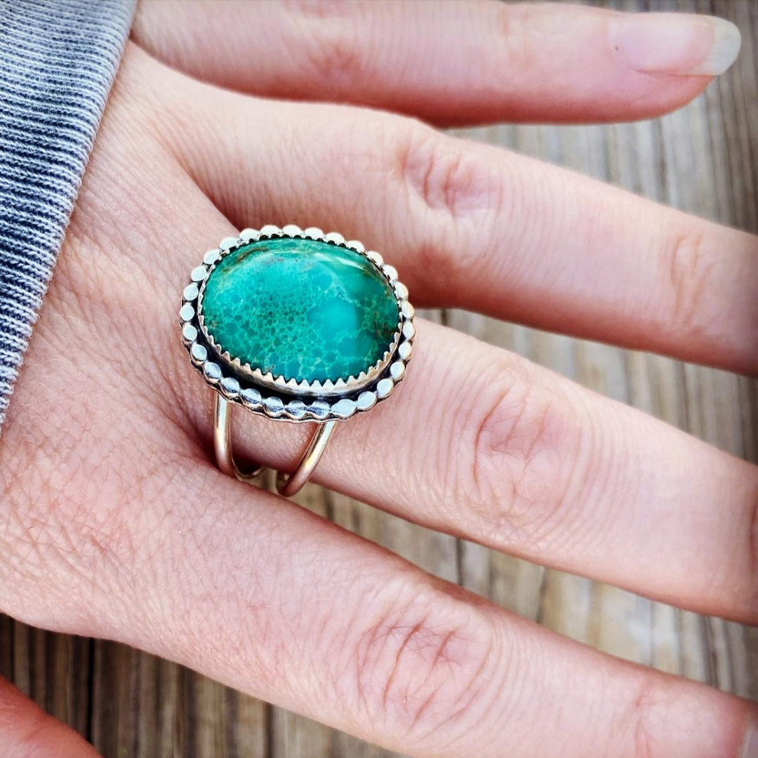 Sea Foam // Turquoise Ring // Size 9.5