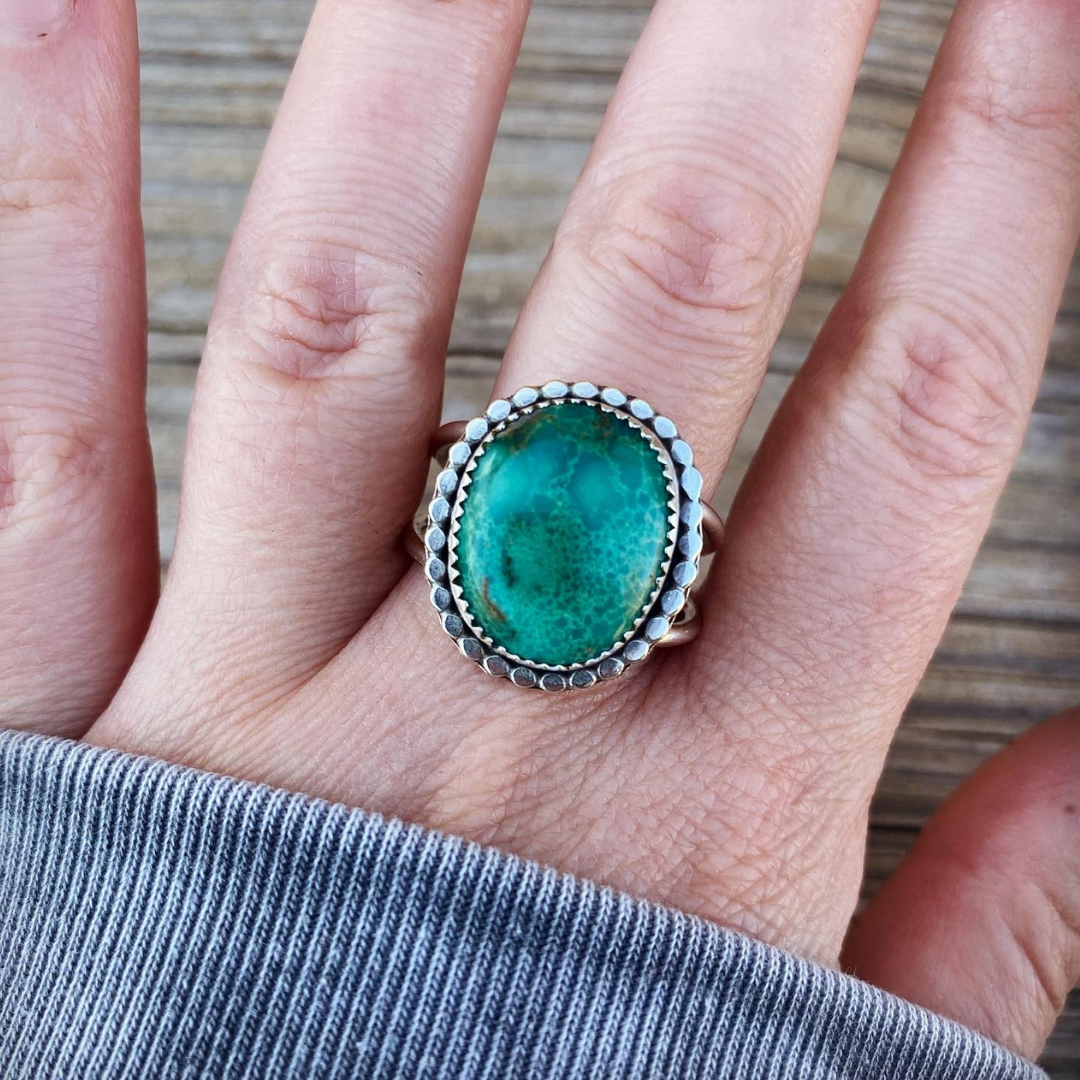 Sea Foam // Turquoise Ring // Size 9.5