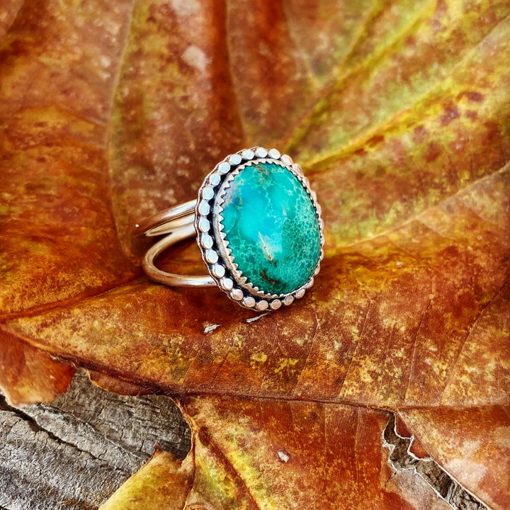 Sea Foam // Turquoise Ring // Size 9.5