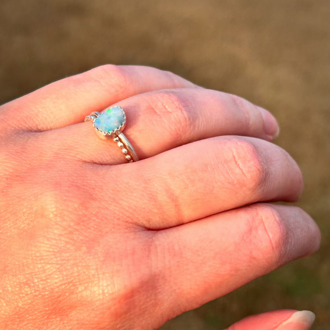 Sold - Australian Opal Ring // Size 6.5 // Custom for Elsie