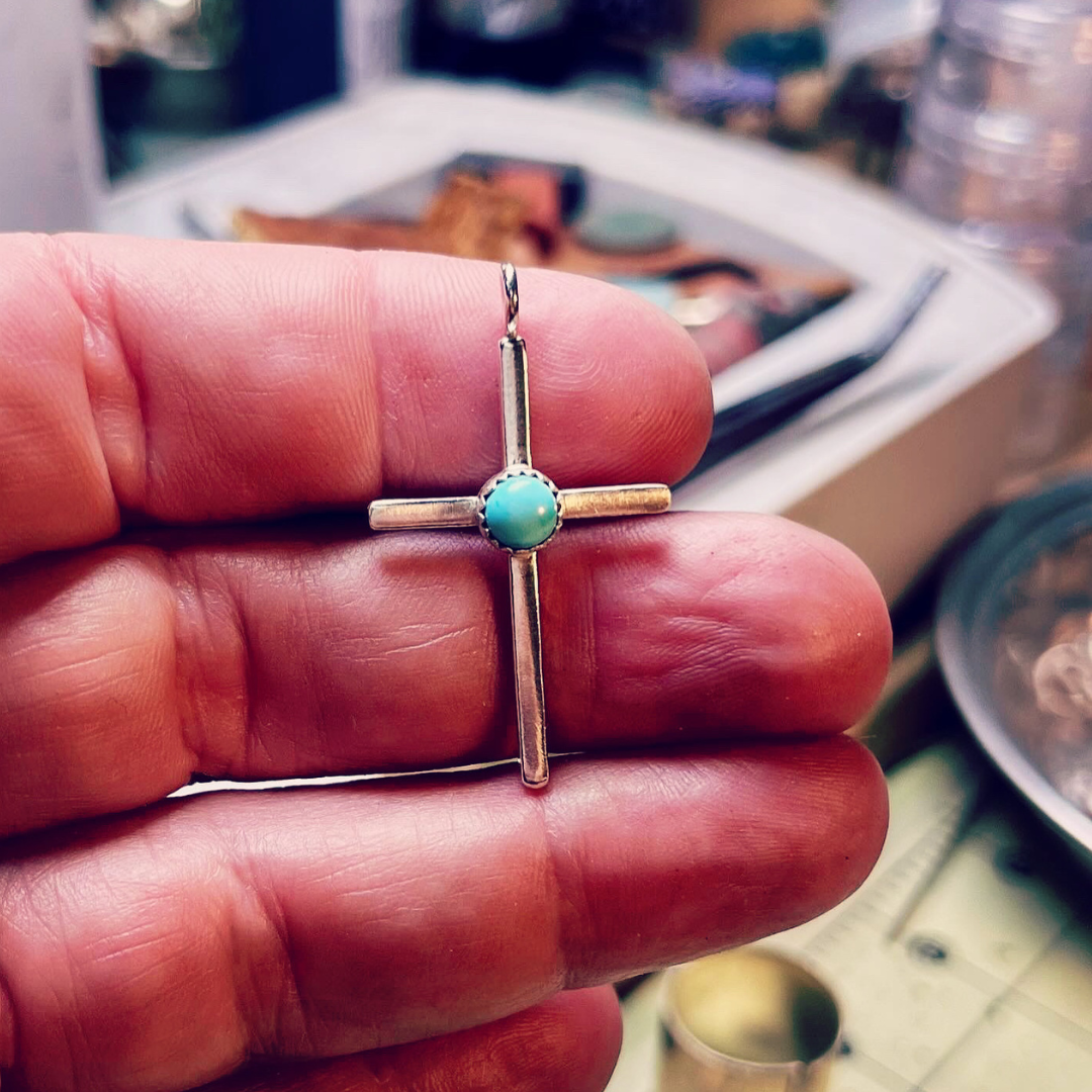 "The Lone Mountain" Cross Pendant // Ready to Ship