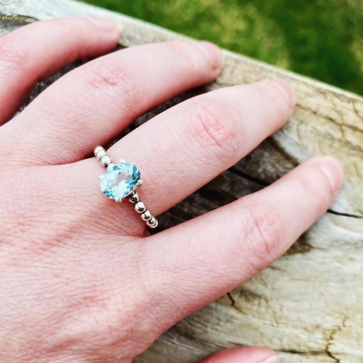 "Tiffany" // Aquamarine Ring // Made to Order