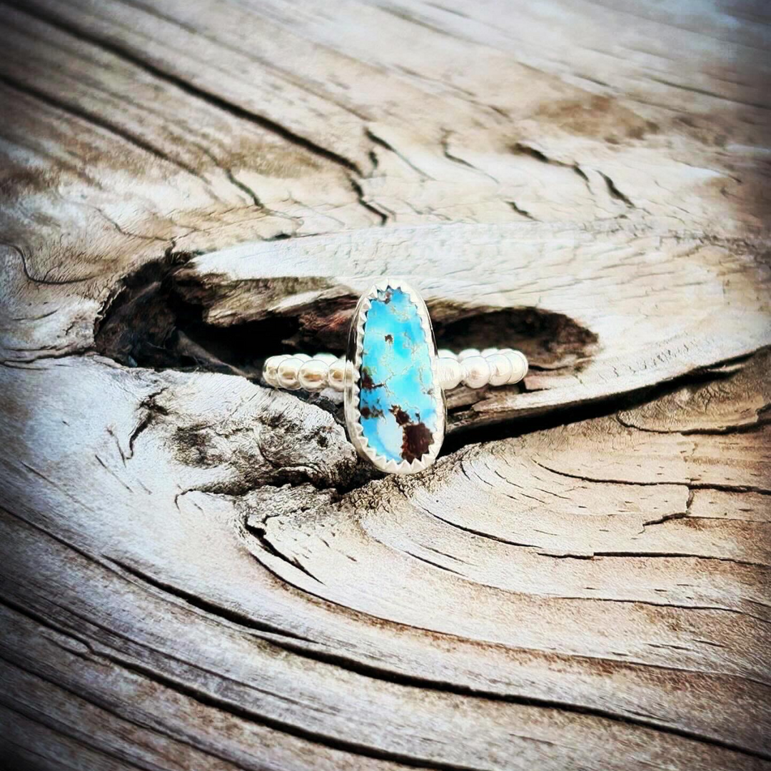 Golden Hills Turquoise Ring // Size 5 // Ready to Ship