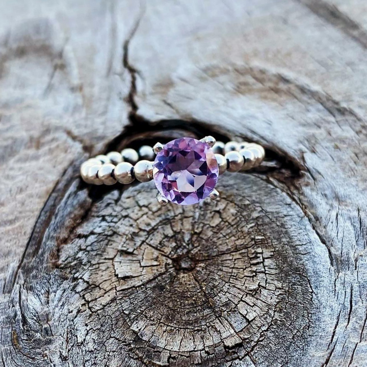 "Aimee" // Pink Amethyst Ring // Made to Order