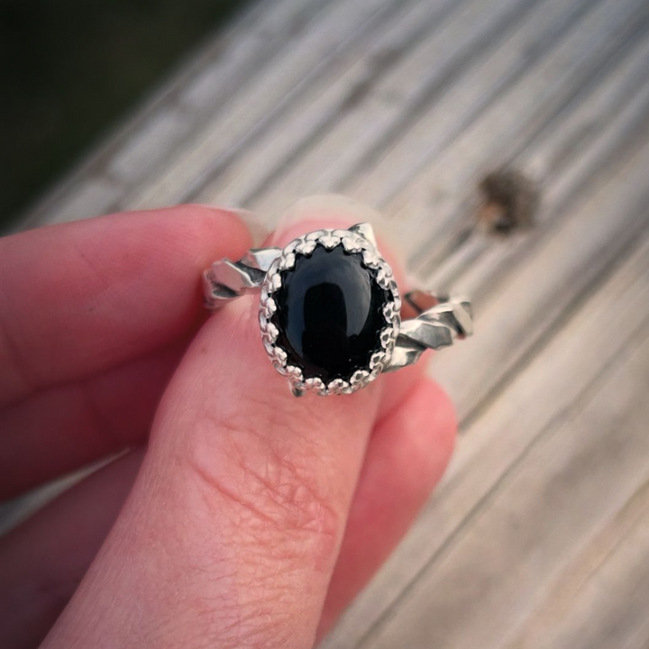 Black Onyx Ring // Size 9.5 // Ready to Ship