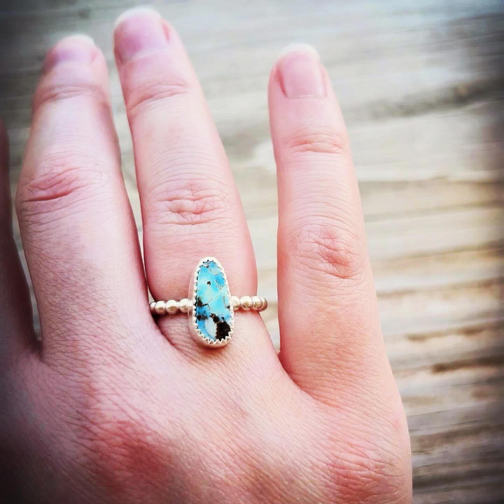 Golden Hills Turquoise Ring // Size 5 // Ready to Ship