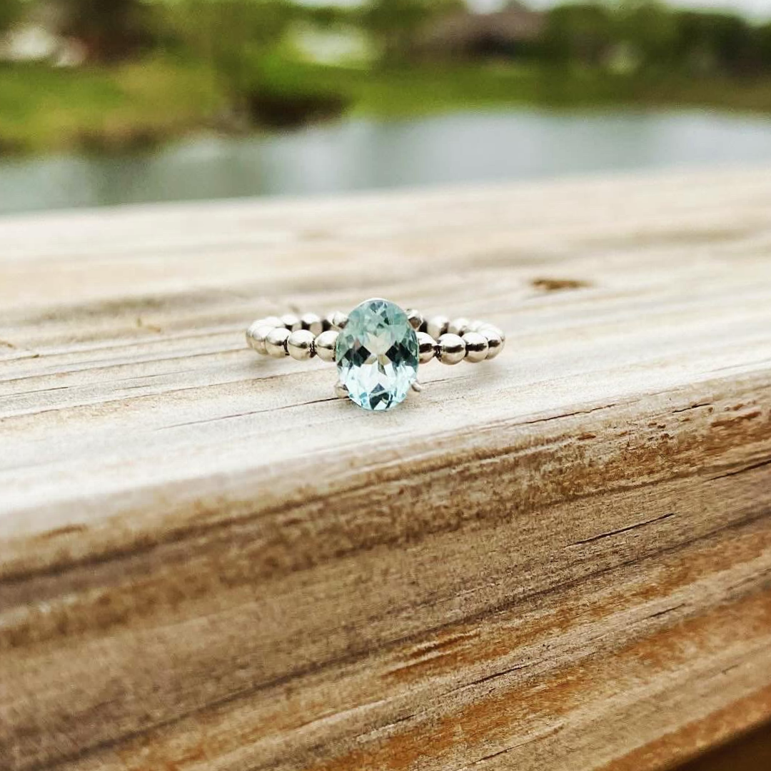 "Tiffany" // Aquamarine Ring // Made to Order