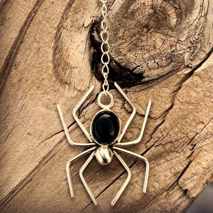 Onyx Spider Necklace // Ready to Ship