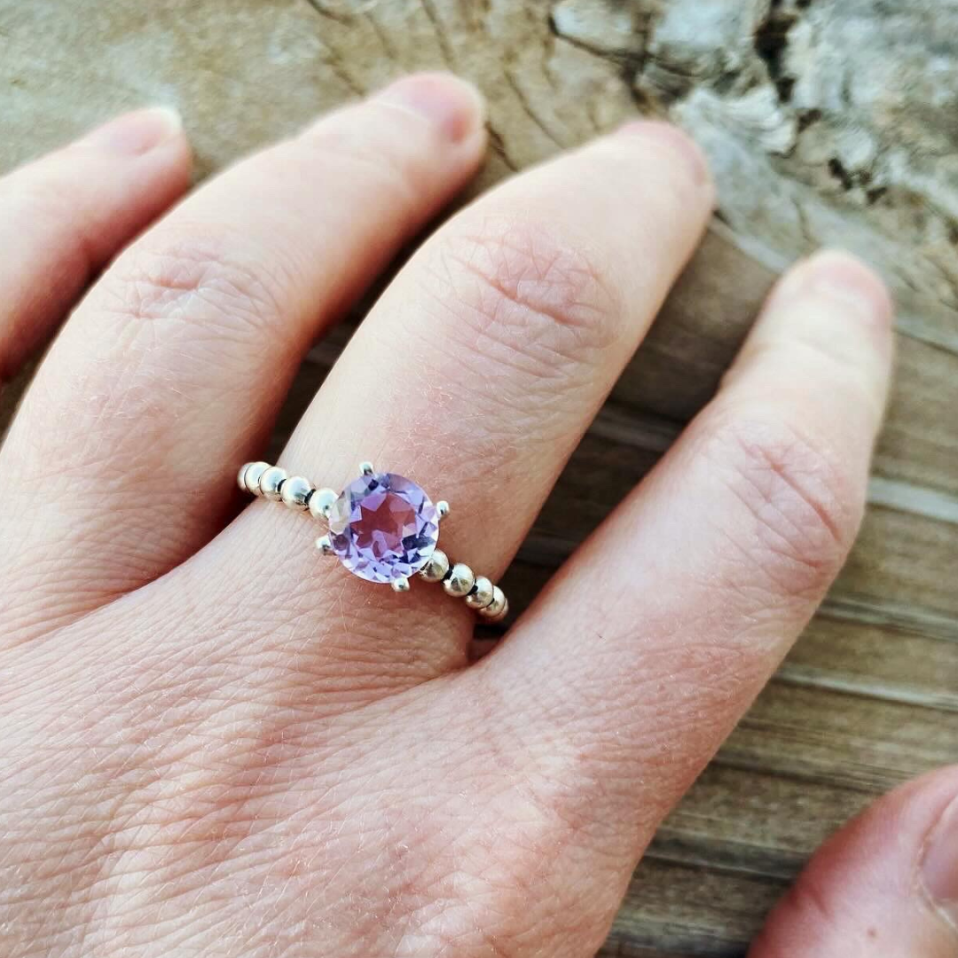 "Aimee" // Pink Amethyst Ring // Made to Order