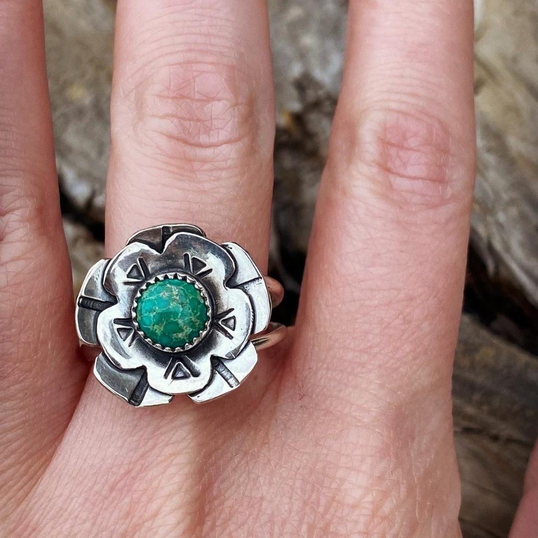 Emerald Valley Turquoise Ring // Size 9.5