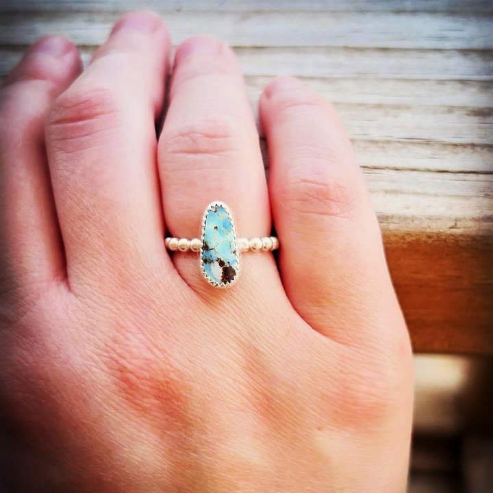 Golden Hills Turquoise Ring // Size 5 // Ready to Ship