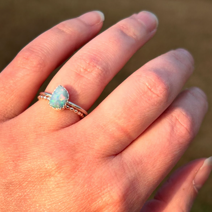 Sold - Australian Opal Ring // Size 6.5 // Custom for Elsie