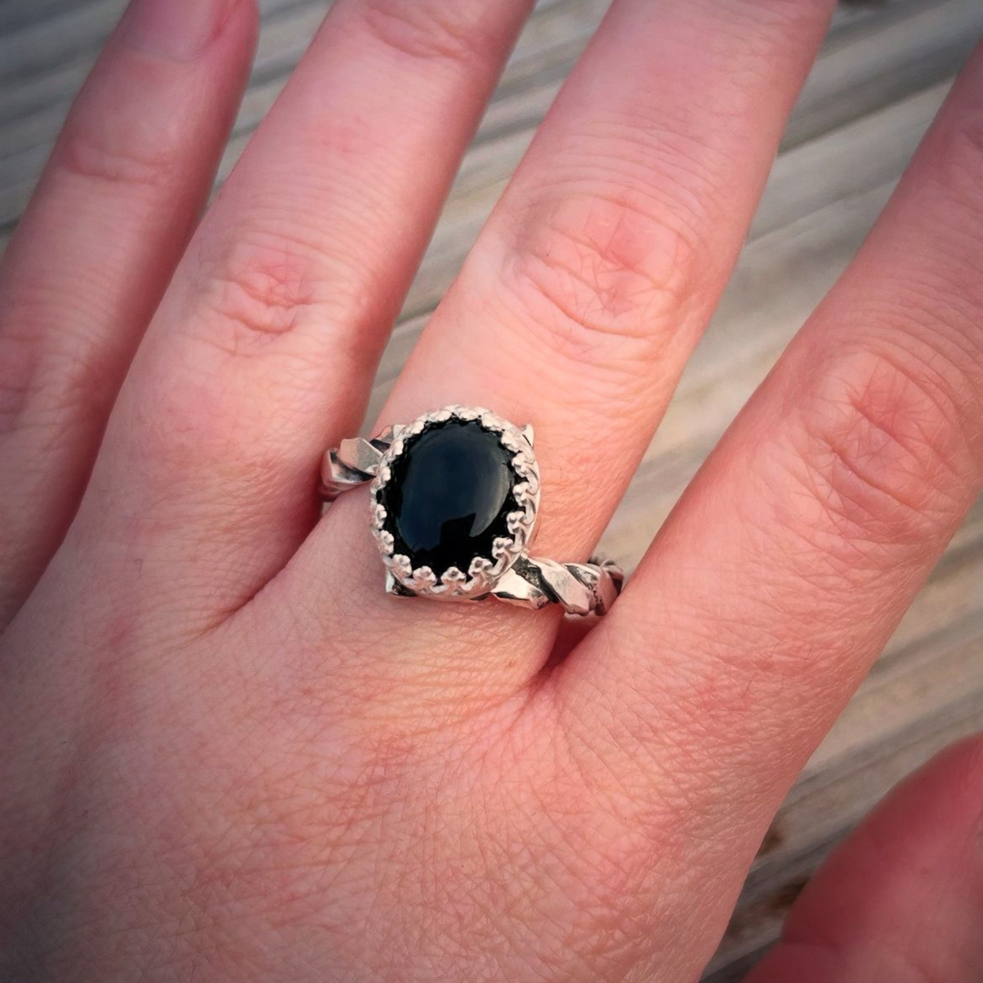 Black Onyx Ring // Size 9.5 // Ready to Ship