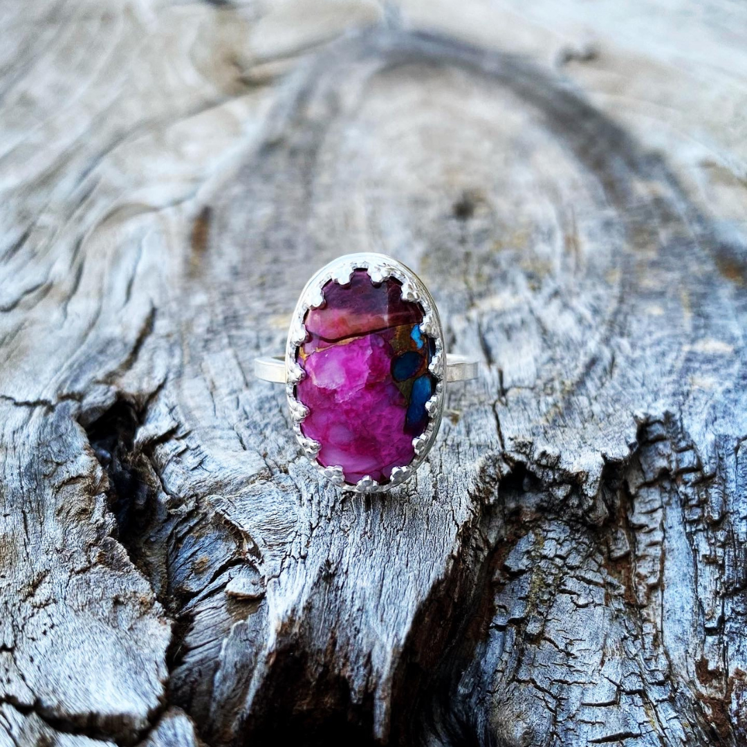 Purple Dahlia Ring // Size 6.5