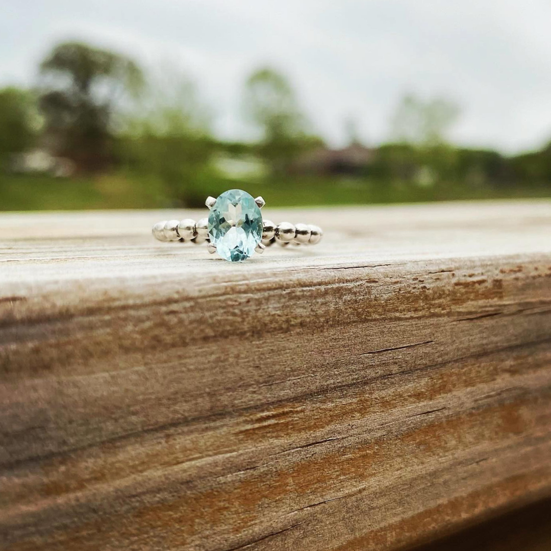 "Tiffany" // Aquamarine Ring // Made to Order