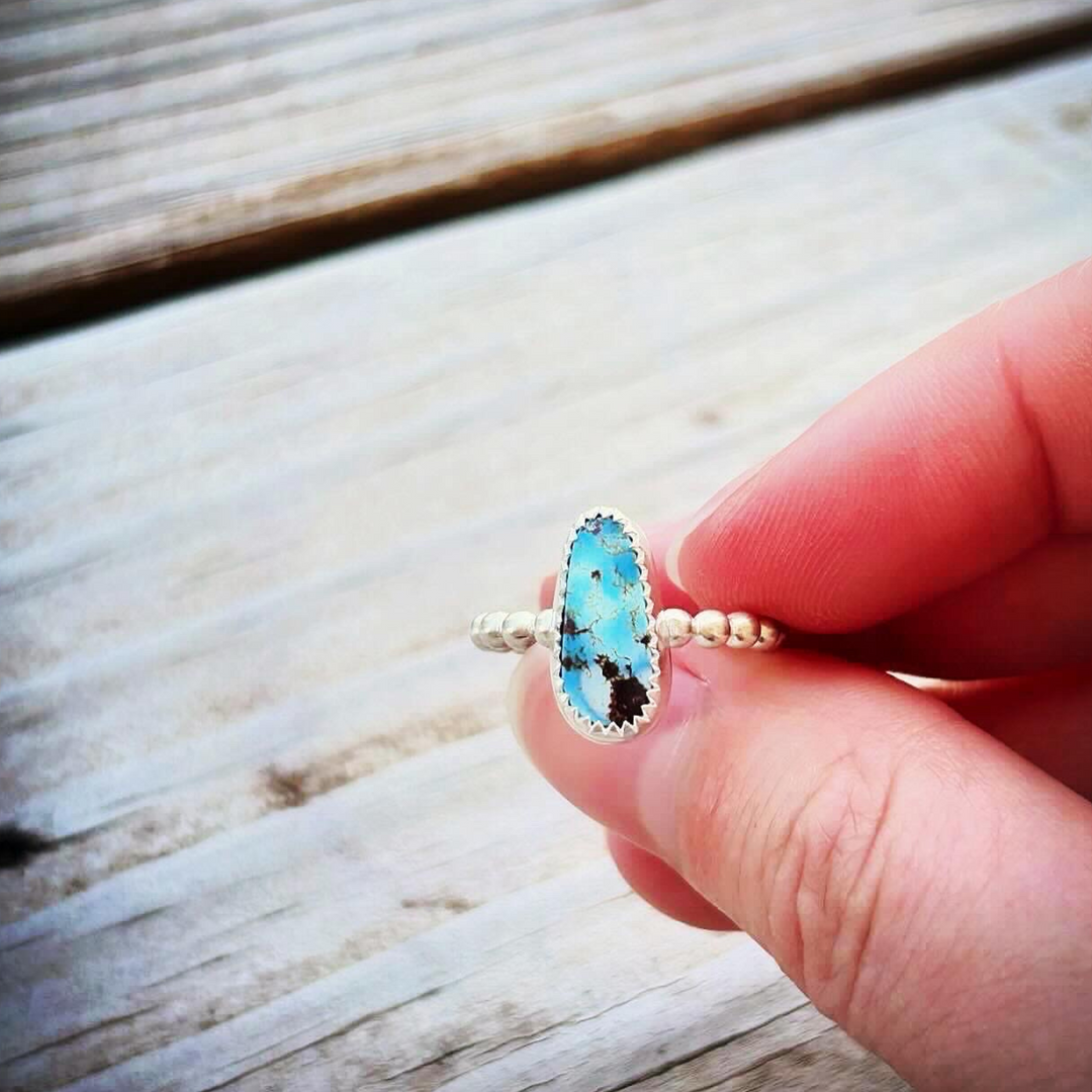 Golden Hills Turquoise Ring // Size 5 // Ready to Ship