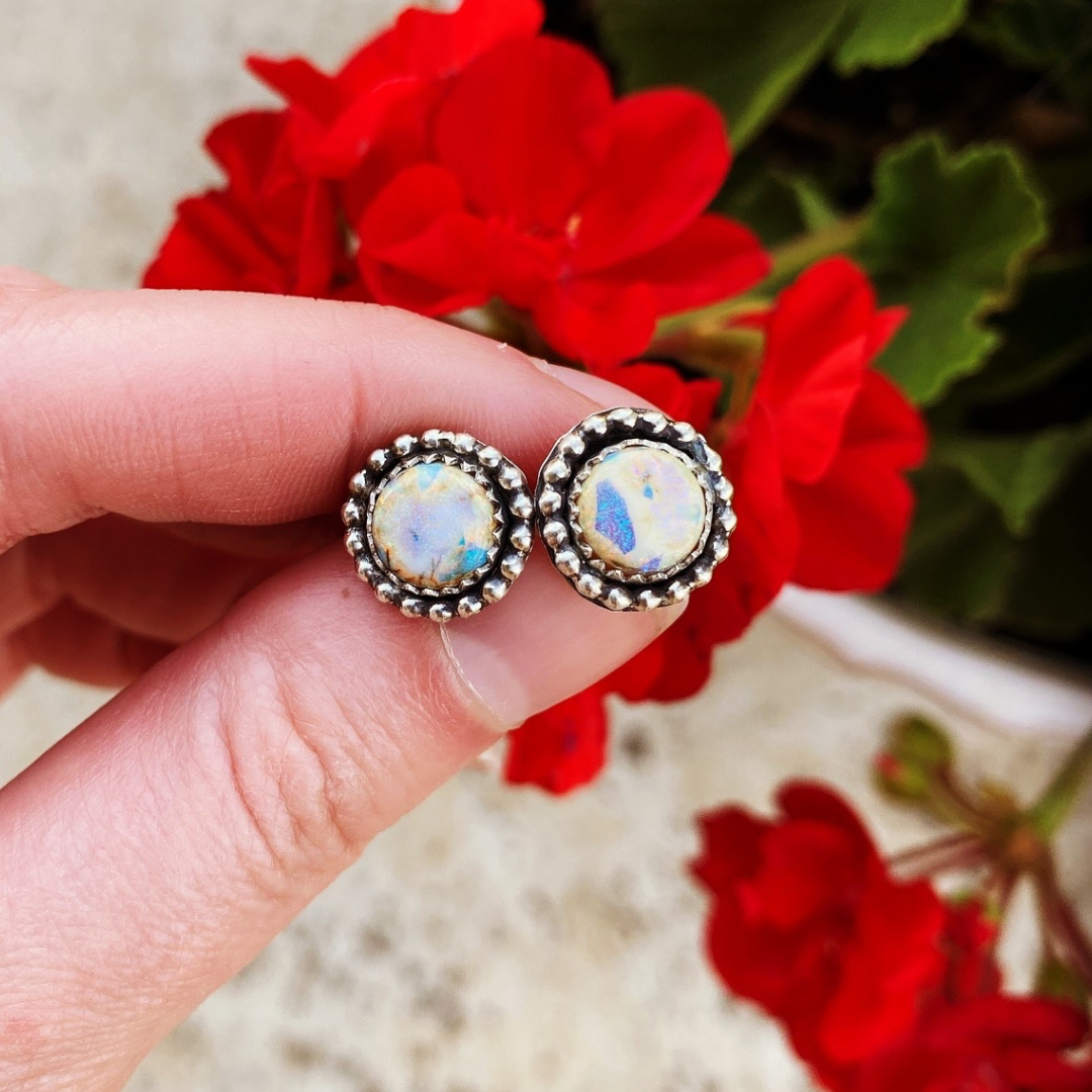 Sterling Opal Earring Studs // Ready to Ship