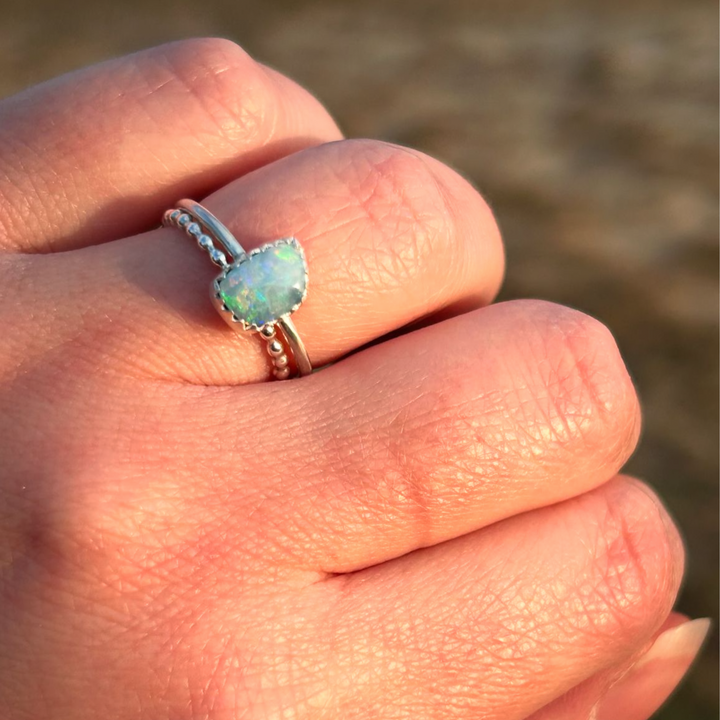 Sold - Australian Opal Ring // Size 6.5 // Custom for Elsie