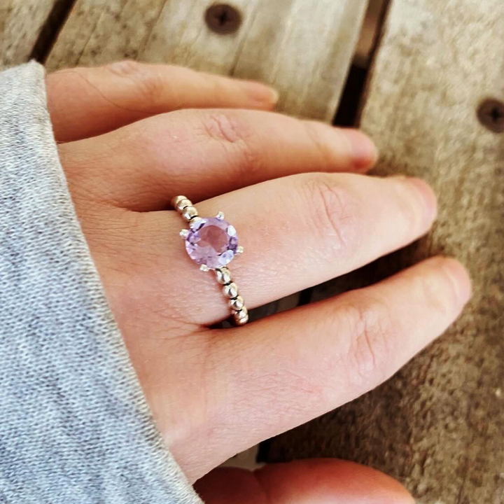 "Aimee" // Pink Amethyst Ring // Made to Order