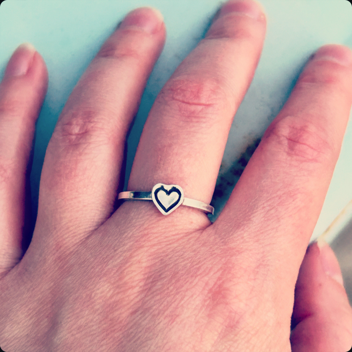 Itty Bitty Heart Ring // Made to Order