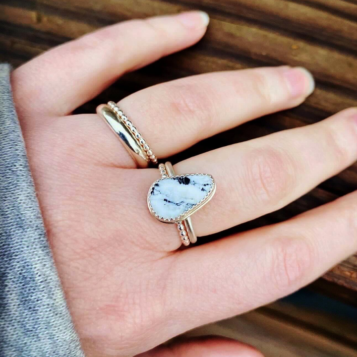 White Buffalo Ring // Size 6