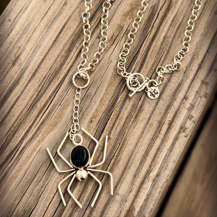 Onyx Spider Necklace // Ready to Ship