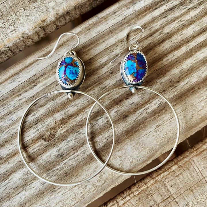 Purple Mojave Hoop Earrings