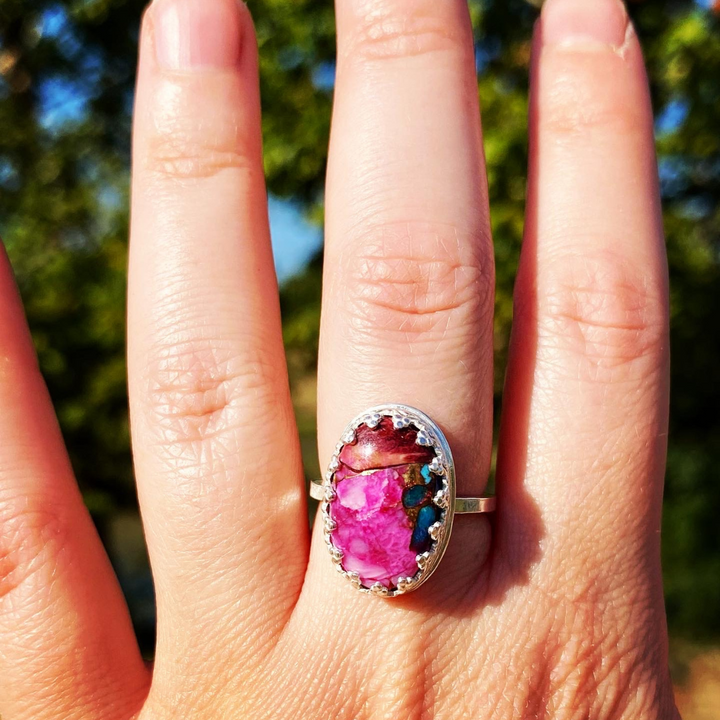 Purple Dahlia Ring // Size 6.5