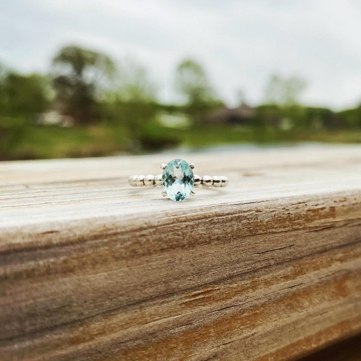 "Tiffany" // Aquamarine Ring // Made to Order