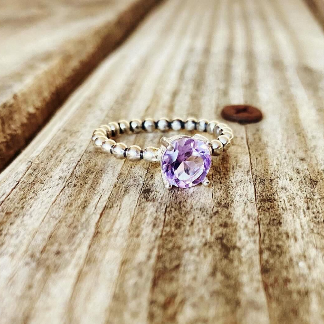 "Aimee" // Pink Amethyst Ring // Made to Order