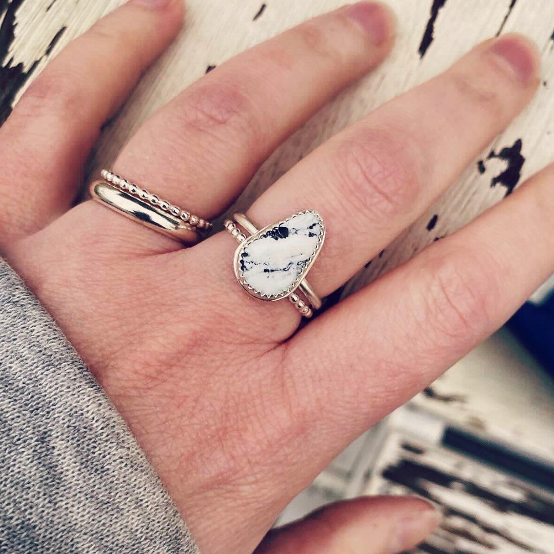 White Buffalo Ring // Size 6