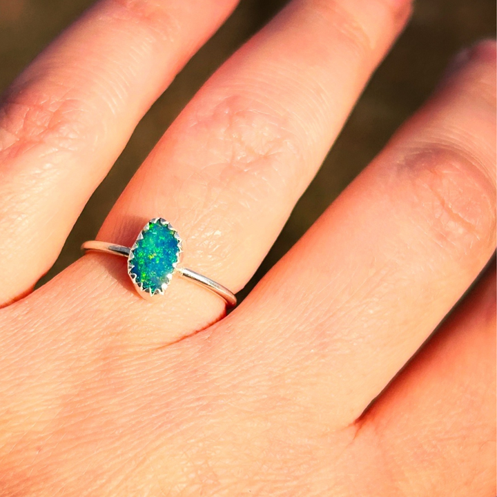 Australian Opal Ring // Size 5.5 // Ready to Ship