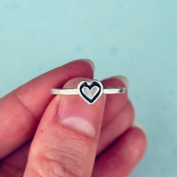 Itty Bitty Heart Ring // Made to Order