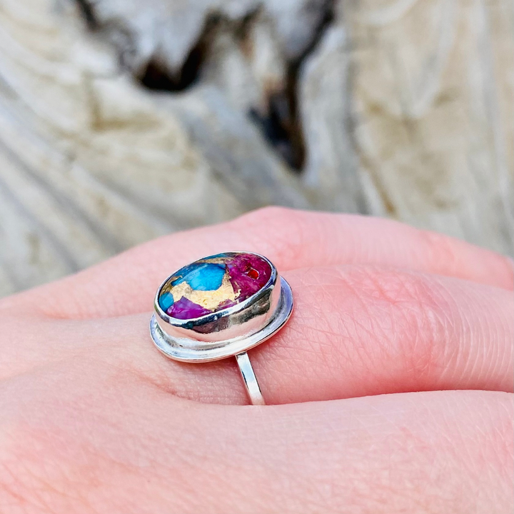 Purple Dahlia Ring - Size 6